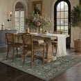 thumbnail image 6 of BERTHMEER 9'x12' Area Rugs for Living Room Bedroom Office Dining Room Farmhouse Vintage Oriental Traditional Indoor Large Non Slip Machine Washable Rugs Carpets, Green, 6 of 8