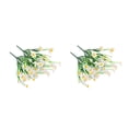 thumbnail image 4 of Wosthever Paquete de flores artificiales Plantas falsas para exteriores Resistente a los rayos Ramo de crisantemo salvaje Sin decoloración Blanco 2Conjunto, 4 of 6