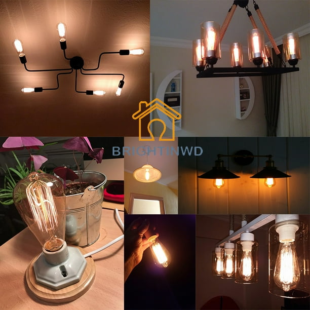 40W E27 220 240V Edison Light Bulb Retro Yellow Light W filament Bulb Coffee House Decor Industrial Style Lamp