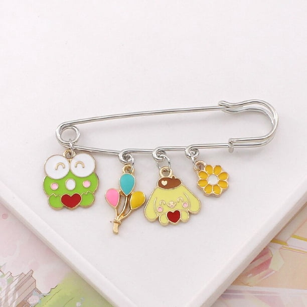Broche Kawaii de Hello Kitty Sanrio, accesorios de Mymelody Kuromi, hebilla de personalidad, insignia, hebilla de cintura, juguetes, regalo para niñas