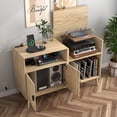 thumbnail image 7 of Record Player Stand, Large Record Player Table Holds Up to 350 Albums, Wood Turntable Stand Vinyl Record Storage Cabinet for Living Room, 7 of 7
