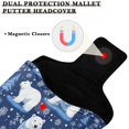 thumbnail image 3 of Haosy Polar Bears Wearing Sweaters Golf Mallet Putter Cover Strong Magnetic Leather Golf Club Headcover Closure, 3 of 7