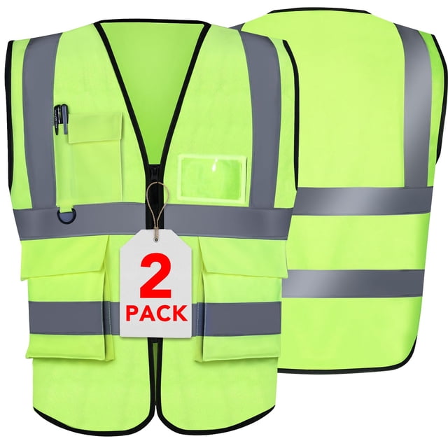 Chaleco reflectante de seguridad XPCARE para mujeres y hombres, paquete de 2