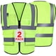 thumbnail image 1 of Chaleco reflectante de seguridad XPCARE para mujeres y hombres, paquete de 2, 1 of 7