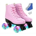 thumbnail image 3 of JUANYU Pink Roller Skates for Women and Girls, Light up 4 Wheels Kids Skates,Youth 2, 3 of 6