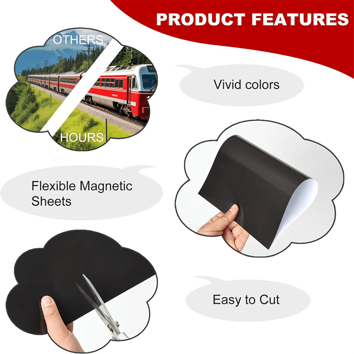 Printable Magnetic Sheets, 8.5x 11inch, 10Pack Glossy Magnet Printer Paper for Inkjet, Magnetic Printer Paper for Fridge