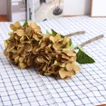 thumbnail image 2 of Ramo de hortensias artificiales, flores de seda, boda, fiesta nupcial, decoración del hogar (café), 2 of 2