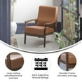 thumbnail image 3 of Flash Furniture Langston Living Room Chair, Cognac LeatherSoft, 3 of 12