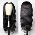 thumbnail image 2 of Peluca de cabello humano con forma de U Part, ondulado, 100% virgen brasileña, 2 of 8