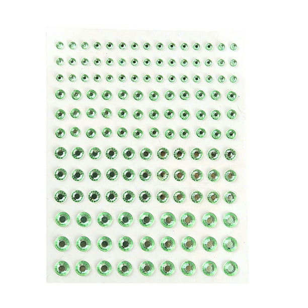 Soidarity Joyas para la cara de los ojos, pegatinas de diamantes de imitación, brillo ostentoso autoadhesivo, maquillaje de arcoíris para la Tratamientos faciales Verde