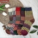 thumbnail image 3 of 5 pares de calcetines térmicos de lana para mujer, de invierno, transpirables, suaves y gruesos, coloridos., 3 of 4