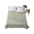 thumbnail image 2 of Twin XL Flat Sheet Only Rustic Sage Green Beige Checker Soft Microfiber Cooling Bedding Sheets Farmhouse Buffalo Plaid Flat Bed Sheet for Hotel,Home Decor, 2 of 9