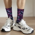 thumbnail image 6 of Vsdgher Purple Butterfly Crew Socks for Men & Women, Breathable Casual Athletic Ankle Socks, 6 of 6