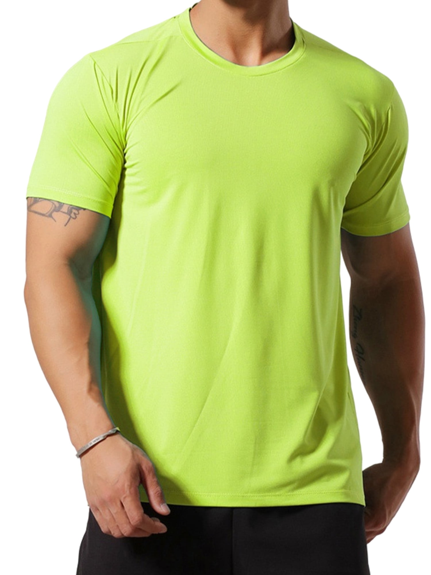 Mstyle Mens Active Crew Neck Quickly Drying Short Sleeve Summer Shirt Tops Tee