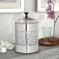 thumbnail image 4 of NuSteel Antique Pewter Embossed 5.5 QT Stainless Steel Canister, Beautiful Food Storage Container for Kitchen Counter, Tea, Sugar, Coffee, Caddy, Flour Canister with Rubber seal lid,TG-411-5.5, 4 of 6