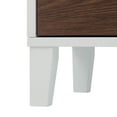 thumbnail image 6 of Teamson Home Tyler Modern Wooden Linen Tower Tall Storage Cabinet with Two Doors, Walnut/White, 6 of 6