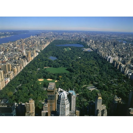 Aerial View of Central Park, NYC Print Wall Art By David (Best Aerial View Of Central Park)