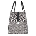 thumbnail image 4 of Vsdgher Black White Stripes Print Insulated Reusable Bags with Sturdy Zipper and Handles, Foldable Totes for Hot or Cold Food Bring or Delivery, 4 of 8