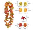 thumbnail image 2 of Clearance! Fall Decor Festival Simulation Maple Leaf Rattan Decoration Christmas Party Wall Hanging Maple Leaf Rattan, 2 of 2