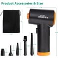 thumbnail image 2 of Whatook Electronic Air Duster Blower Rechargeable Cordless Compress air 3 Modes with 5 Nozzle, 2 of 7