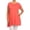 Coral, variant on Women's Plus Size Solid Casual Loose Fit Pocket Tunic Top Mini Dress