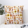 thumbnail image 4 of Yiaed Gnomes Autumn Harvest Print Pillow Covers Super Soft Decorative Square Throw Pillow Covers Case Cushion Covers for Sofa Couch Bedroom Car Decor（No pillow core）-20"x20", 4 of 7