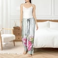 thumbnail image 6 of Lsque Vintage Wood with Floral Print Women's Pajama Pants, Lounge Pant - Comfortable Home Wear,Elastic Waistband, Stylish Design-Small, 6 of 9