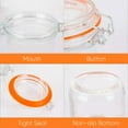 thumbnail image 3 of Glass Jars With Airtight , Mason Jars 8 oz,Glass Jar With Leak Proof Rubber Gasket 250ml,Storage Jars With Hinged Lid for  and Kitchen,12, 3 of 15