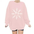 thumbnail image 4 of Craaazy Women's Casual Christmas Crew Neck Long Sleeve Pullover Tops Fashion Fall Winter Sweatshirts Comfortable Blouses Gifts, 4 of 5