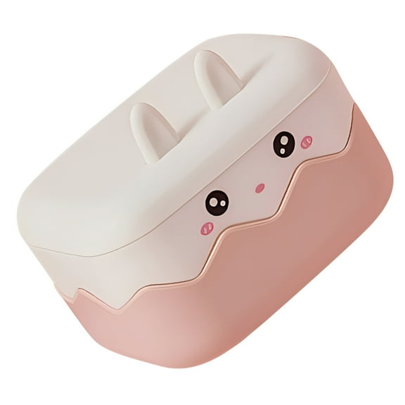 LEORX Bathroom Soap Holder PP Double Drain Tray Travelers Everyday Use 1Pack