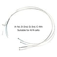 thumbnail image 3 of Cello Strings Full Set, Fine Steel Core Cello Strings Individually Packaged Replacement  for Learners for Musical Instrument, 3 of 7