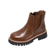 thumbnail image 2 of Willtoo Women’s Platform Chelsea Boots, Elastic Side Stretch Faux Leather Ankle Booties with Back Zipper, Chunky Lug Sole Waterproof Short Boots, Fashion Casual Fall Winter Footwear, 2 of 5