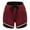 Bordeaux red, variant on 2-in-1 Running Shorts for Women Athletic Yoga Sport Shorts Elastic Waistband with Pockets
