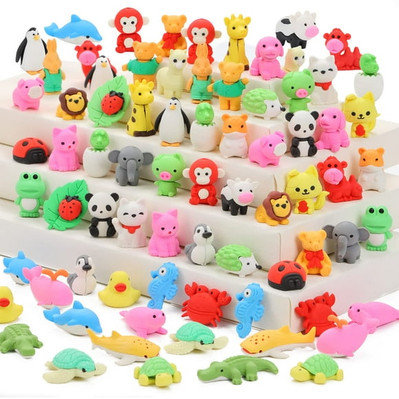 Lápiz 3D Desmontable LanMa de Animal Erasers, 70 unidades, para niños