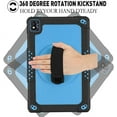 thumbnail image 3 of FIEWESEY for TCL Tab Pro 5G Case Built in Rotating Kickstand / Shoulder Strap Hand Strap Hybrid Shockproof Armor Kids Friendly Case for Nokia T20 / Vastking KingPad M10 10.36 inch - Black+Blue, 3 of 6