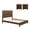 Walnut Brown, variant on 3-Piece Bedroom set with a Queen Size Bed and 2 Nightstands,Walnut Brown