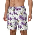 thumbnail image 2 of Uemuo Orchids Flowers Pattern Mens Swim Trunks Quick Dry Board Shorts with Mesh Lining, Stretch Beach Shorts Quick Dry No-Chafing Board Shorts-Small, 2 of 9