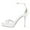 White, variant on FSJ Women Open Toe Rhinestone Strappy Sandals Ankle Strap Stiletto High Heels Sparkly Night Evening Platform Shoes Size 9 White