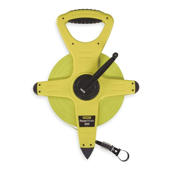 Stanley Measuring Tape Open Reel - 300 Ft x 1/2 In, Black