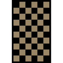 Geetinfly 10*14FT Area Rugs 320Gsm Pp Tube Plastic Woven Outdoor Carpet - Modern - Checkerboard Black Coffee