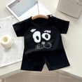 thumbnail image 4 of Edvintorg Summer Clothes for Boys Cute Printed Crewneck Short Sleeve Casual Loose Fit Cotton Shirt and Short Size 0-8, 4 of 6