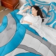 thumbnail image 4 of Homewish Abstract Stripes Boy Girl Twin Bedding Sets 7-Piece,Geometric Circle Bedding Comforter Set Microfiber,Vintage Aesthetic Breathable Sheet Sets,Breathable Home Decor,Reversible, 4 of 8