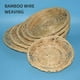 thumbnail image 5 of 4 soportes para platos de papel de bambú de 25,4 cm de tejido redondo para fiestas de picnic. Afortunado Sencillez, 5 of 5