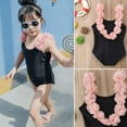 thumbnail image 4 of Bmnmsl New Toddler Baby Girl Kids Floral Backless Swimmable Swimsuit Swimwear Bathing Suit Outfit, 4 of 4