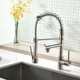 thumbnail image 4 of Kitchen Faucet with Pull Down Sprayer,Brushed Nickel Commercial Kitchen Faucet for Kitchen Sink, 4 of 8