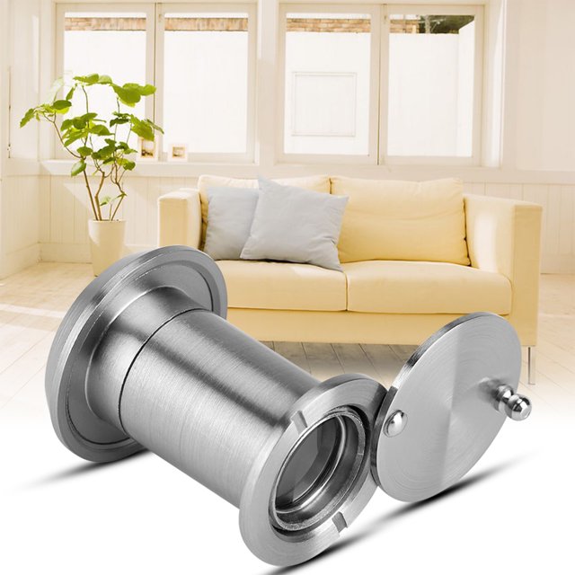 Visor de Puerta Gran Angular de 220 Grados Con Lente de Vidrio Óptico, Latón Macizo, Cubierta de Privacidad Giratoria, SE Adapta A Puertas de 35-60 mm, PARA SEGURIDAD