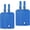 Blue, variant on 4 Pack Luggage Bag Tags, PU Leather Suitcase Name Tags with Snap Travel Label Identifier Privacy Protection Accessories, Brown