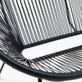 thumbnail image 2 of Plata Decor Import Inc – Acapulco Loveseat in Black Color for Patio, Balcony, Terrace and Lounge Areas, 2 of 6