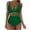 Army Green, variant on Mesh Tummy-Control Swimsuits for Women Deep V Neck Ruched One Piece Swimming Suits Sexy Slimming Beachwear Orange, L