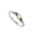 thumbnail image 4 of CHOOSE YOUR COLOR White Simulated Opal Twist Ring .925 Sterling Silver Band CZ Female Size 7, 4 of 4